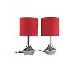 ColourMatch Pair of Touch Table Lamps - Poppy Red.
